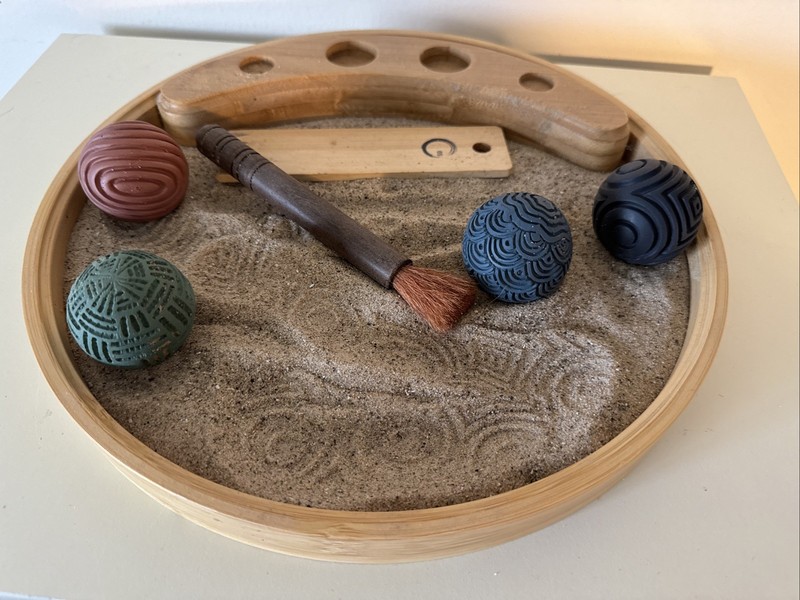 Japanese Zen Garden Kit for Desk – 12” Sand Garden Zen Décor | Meditation Gif...