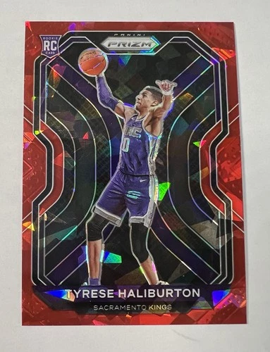 2020 Tyrese Haliburton Prizm Red Cracked Ice Rookie RC #262