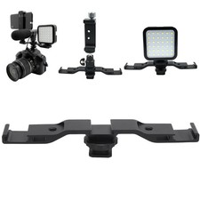 Aluminum Alloy Cold Shoe Extension Mount Bar Bracket for Camera/Fill Light
