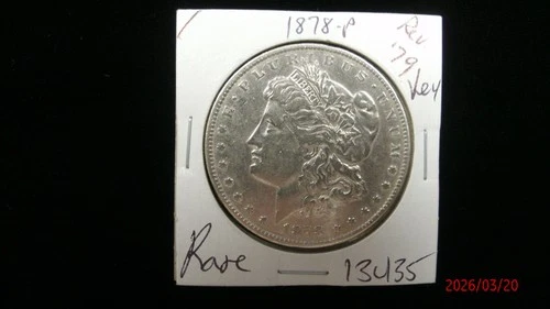 1878-P AU MORGAN SILVER DOLLAR #3435