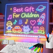 Led Drawing Board with Battery Pack, 13.7"X10" LED Note Clear