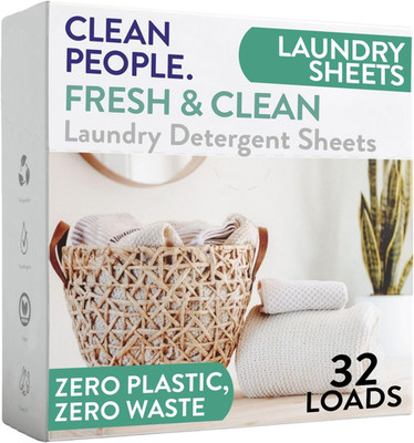 Clean People Laundry Detergent Sheets - Recyclable Packaging, Hypoallergenic, St