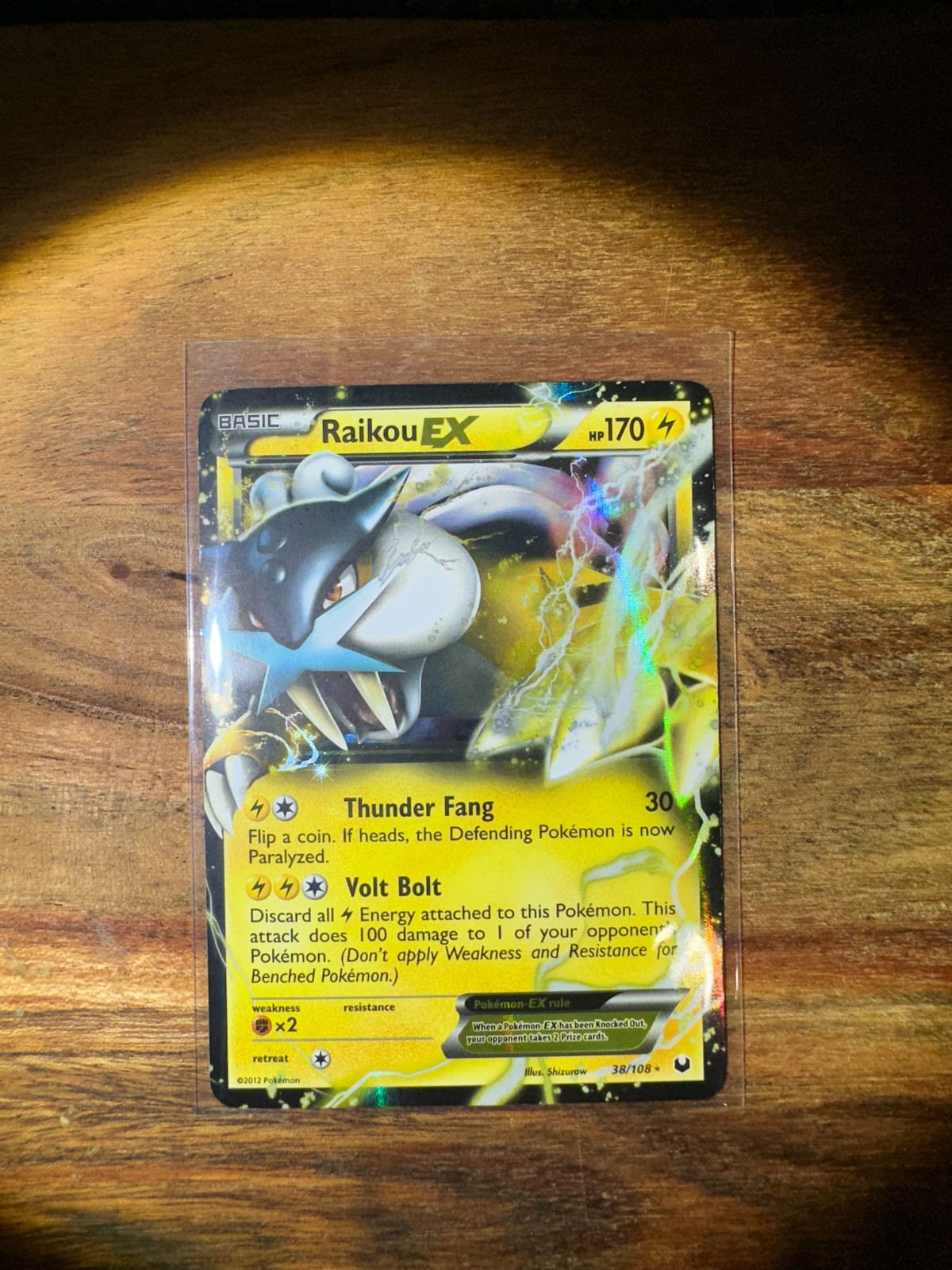 Raikou EX 38/108 BW: Dark Explorers 2012 Ultra Rare Pokemon TCG NM