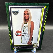 DiJonai Carrington Green Shimmer 2025 Panini Donruss WNBA #27 Dallas Wings