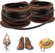 10 Yards 3MM Flat Genuine Leather Cord, Real Leather Strips for Jewelry & Crafts