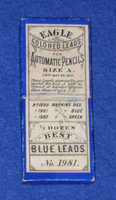 ANTIQUE EAGLE - COLORED LEADS FOR AUTOMATIC PENCILS SIZE A   PAT. MAY 20, 1879