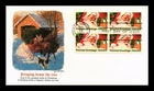 Dr Jim Stamps First Day Cover 1983 Christmas 20c Santa Claus Block Fleetwood