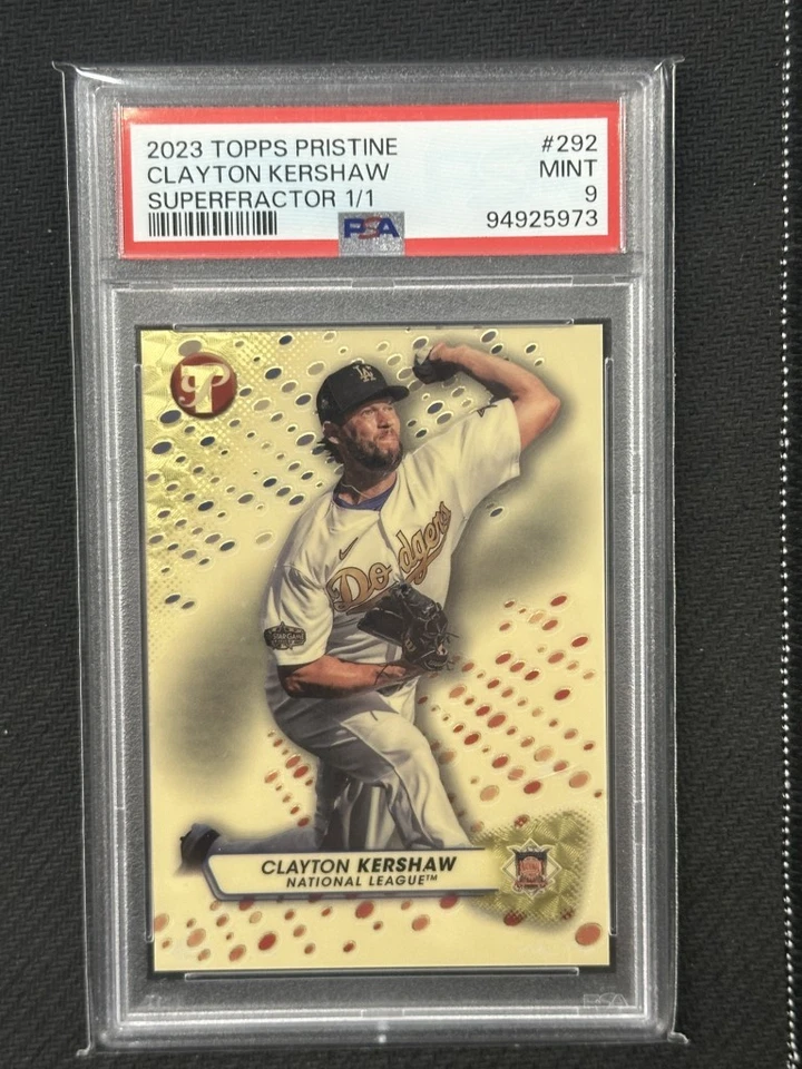 Clayton Kershaw 2023 Topps Pristine Superfractor PSA 9 Dodgers #292 1/1
