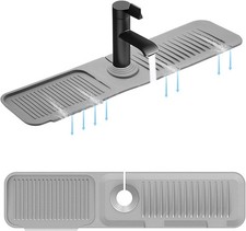 5 Slope Kitchen Sink Faucet Mat, Splash 24x5.5, lightgray