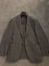 Canali Kei Collection Sport Coat Blazer 48R US 38R Wool Cashmere Houndstooth