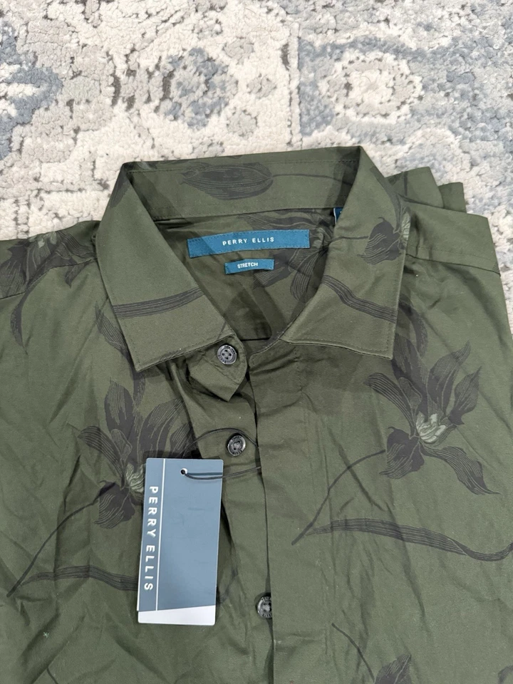 Perry Ellis Men’s Size Small Stretch Button Up NWT - Image 2 of 3