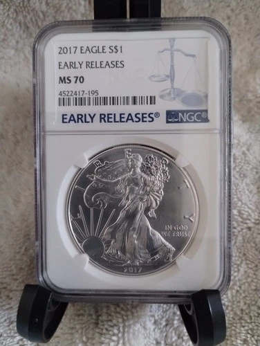 2017 $1 SILVER EAGLE NGC MS70 EARLY RELEASES