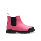 Clarks Toddler Girls EVYN CHELSEA Bright Pink Leather Boots