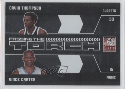 2009-10 Donruss Elite Passing the Torch Vince Carter David Thompson #6 HOF