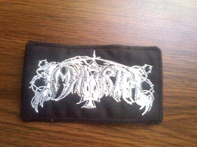 IMMORTAL,SEW ON WHITE EMBROIDERED PATCH