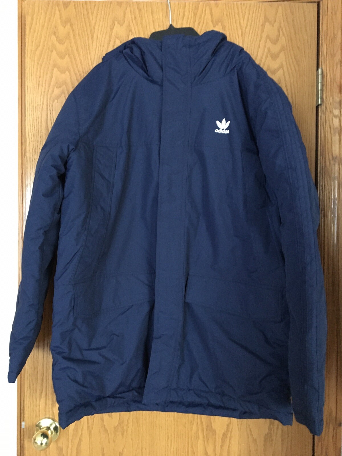 ADIDAS ~ Men's Padded Parka Jacket Coat ~ Size XL ~ ED5836 ~ Navy Blue ~  NEW | eBay