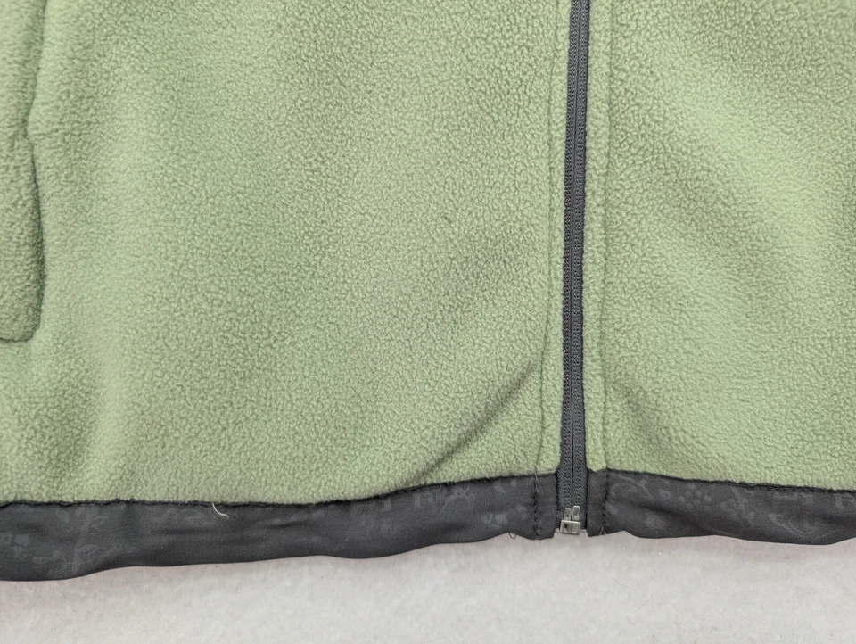 Sport Savvy Women's Fleece Jacket Size L Green  Full Zip Pockets FLAWS - Image 4 of 4
