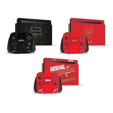 OFFICIAL ARSENAL FC LOGOS VINYL STICKER SKIN DECAL FOR NINTENDO SWITCH BUNDLE