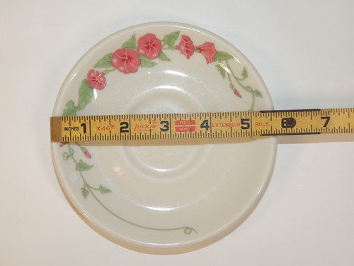 Lotto Set Siracusa Cina VINTAGE Piatto Piatti Ristorante Rosa Ibisco Verde - Foto 10 di 12
