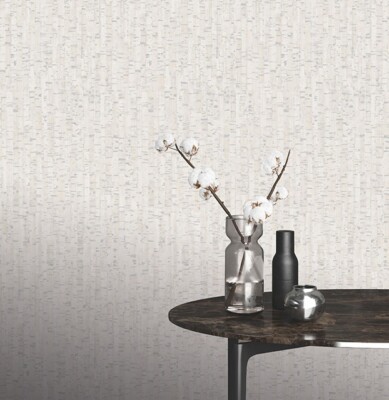 Neutrale hellbeige silber Korkoptik Struktur Rasch Montado Tapete 279053