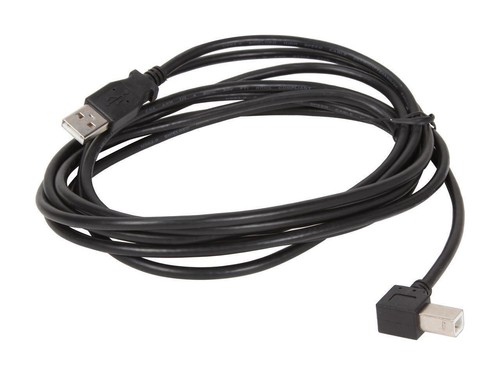 StarTech USBAB3ML 3 Meters USB 2.0 A to Left Angle B Male Male Black Alum Cable - Picture 2 of 3