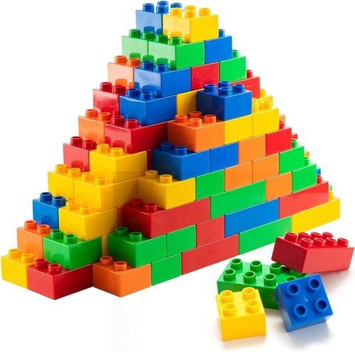 Versatile Jumbo Building Block Set - 300 Bricks with Carrying Box for Easy Play - Picture 3 of 9