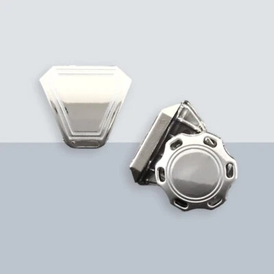 Precision Football Helmet Visor Clips - Chrome Silver