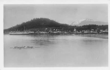 AK~ALASKA~WRANGELL~WATERFRONT VIEW~REAL PHOTO~RPPC~GOWEN SUTTON
