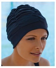 Badehaube`Schwarz`(3403-20)`Damen`Badekappe`Bademütze`Bademode*