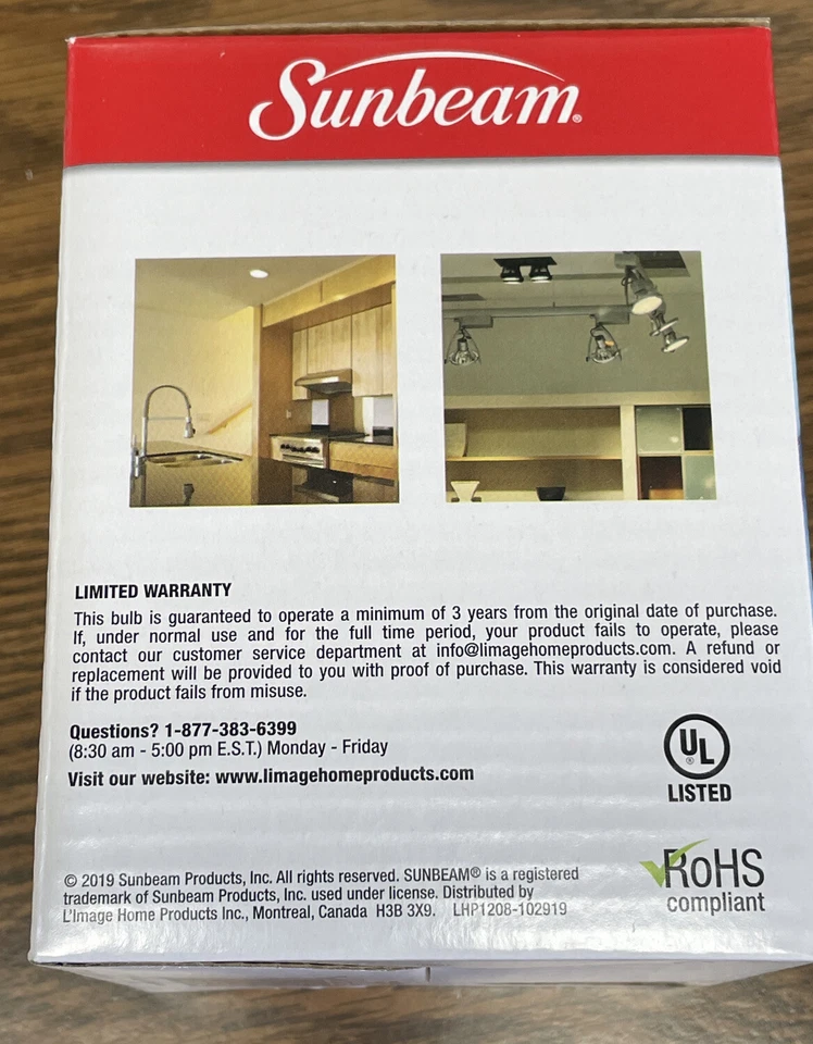 Sunbeam LED BR30 8W OUTDOOR/INDOOR Flood Light Bulb Dimmable New - Image 2 of 4