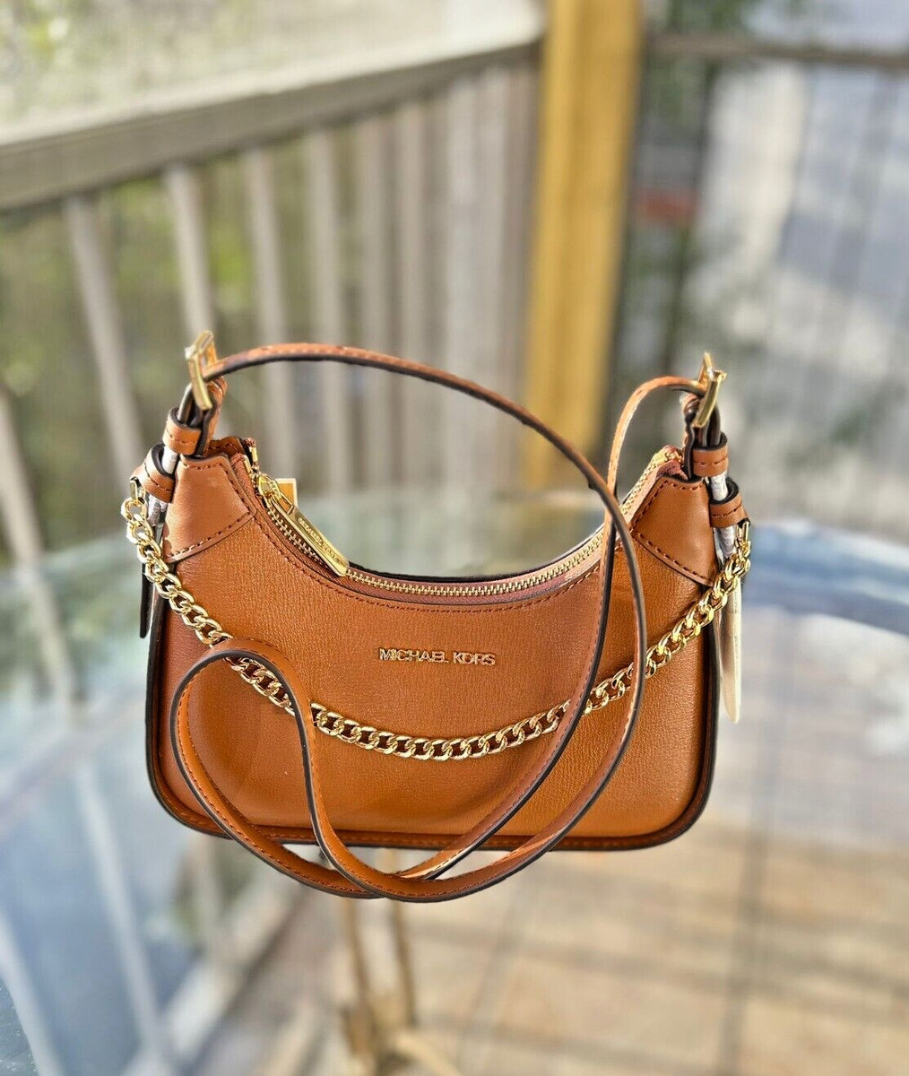 Michael Kors Wilma Small Women Leather Gold Chain Crossbody Purse