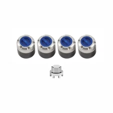 RC Hop Ups CNC Aluminum M4 Wheel Nut Center Caps (4) (Blue) for 1/10 Crawler