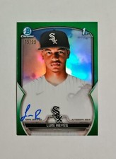 Luis Reyes 2023 1st Bowman Chrome AUTO Prospect GREEN REFRACTOR 65/99 RC z18
