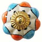 Furniture knob furniture handle furniture knobs ceramic furniture knobs XL colorful 7 gold