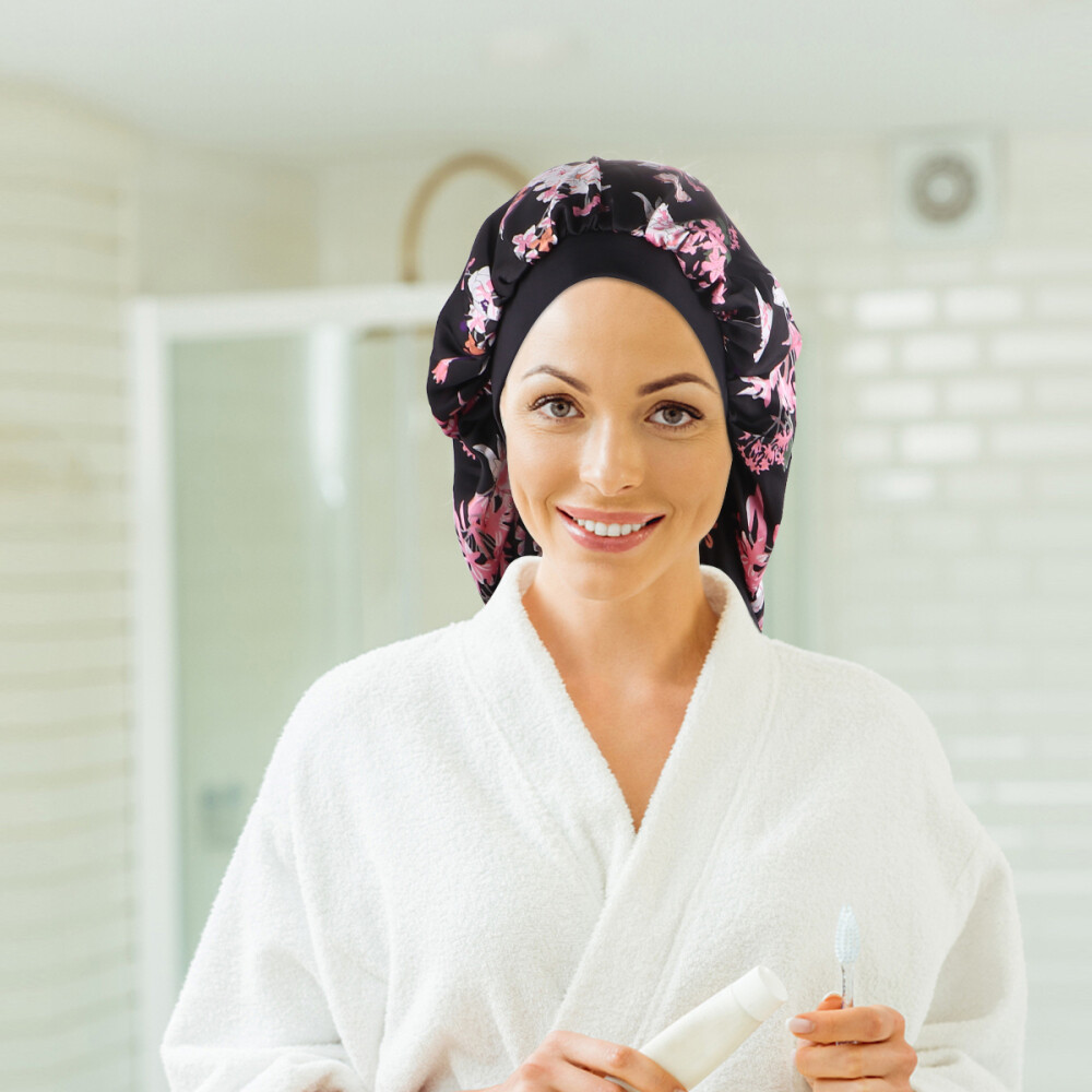 Silk Caps Women Sleeping Oversized Satin Hair Turbans Women eBay