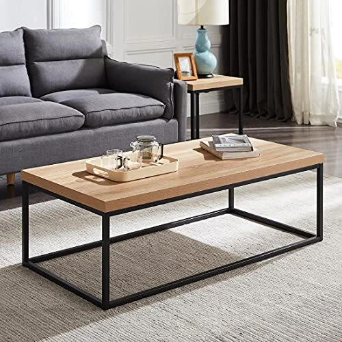 Industrial coffee table oak outlet