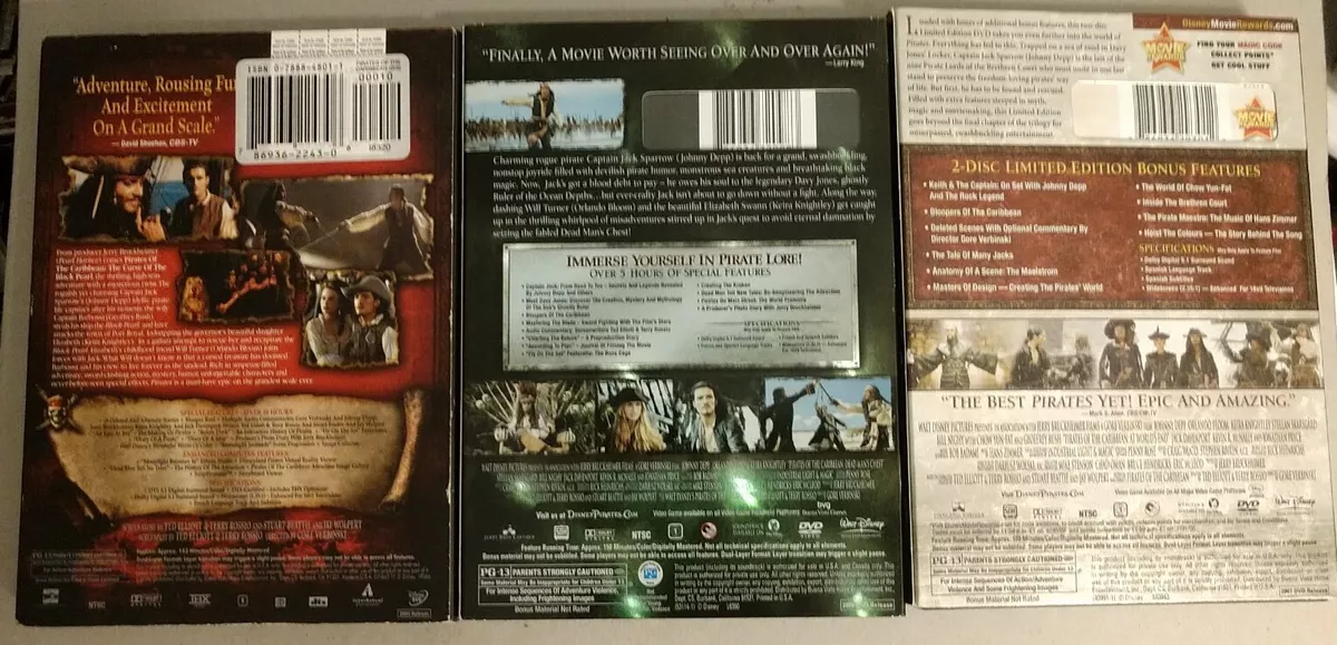  Pirates of the Caribbean: At World's End (Two-Disc Limited  Edition) : Johnny Depp, Orlando Bloom, Keira Knightley, Geoffrey Rush,  Jonathan Pryce, Bill Nighy, Gore Verbinski: Movies & TV