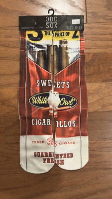 Odd Sox  Novelty Crazy Socks Mens Size 6-12 Crew Swisher Sweets