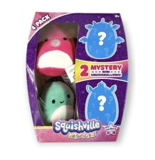 Squishville by Mini Squishmallows Mystery Squad Colourful Plush 4 Pack
