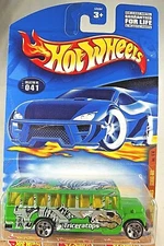 2001 Hot Wheels #41 Fossil Fuels Series 1/4 SCHOOL BUS Green w/Chrome 5 Dot Sp