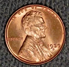 1939-D Lincoln Wheat Cent, Gem BU ,  Raw