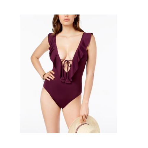 becca socialite ruffle one piece