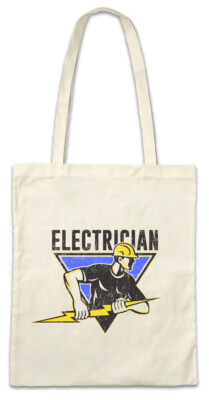 Electrician I Stofftasche Einkaufstasche Electrical Engineer Worker Electricist