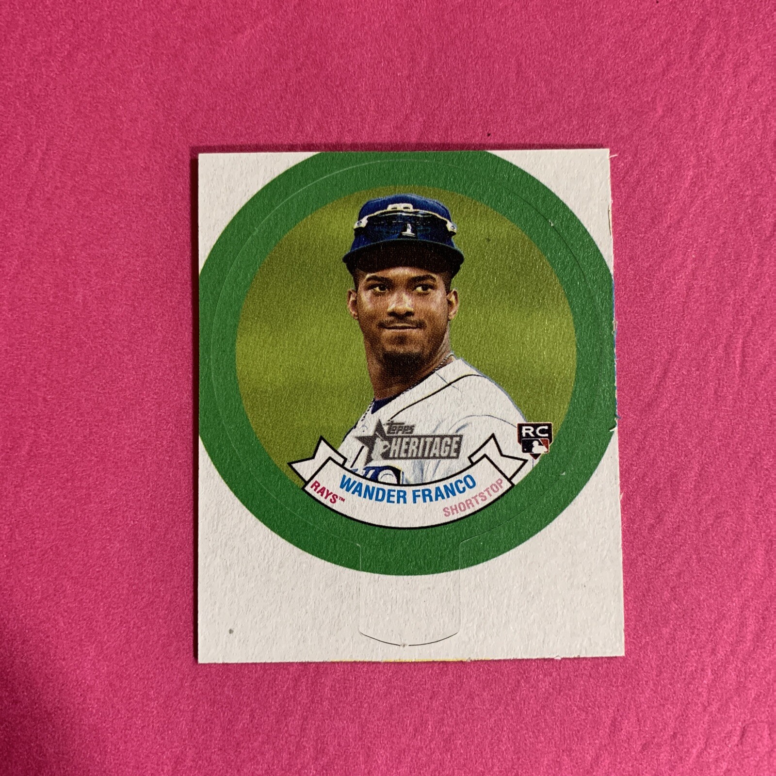 🐶 2022 TOPPS HERITAGE BASEBALL STARS BUBBLE GUM #4 WANDER FRANCO RC  RAYS