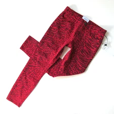 NWT Current/Elliott The Stiletto in Red Warped Leopard Crop Skinny Jeans 27