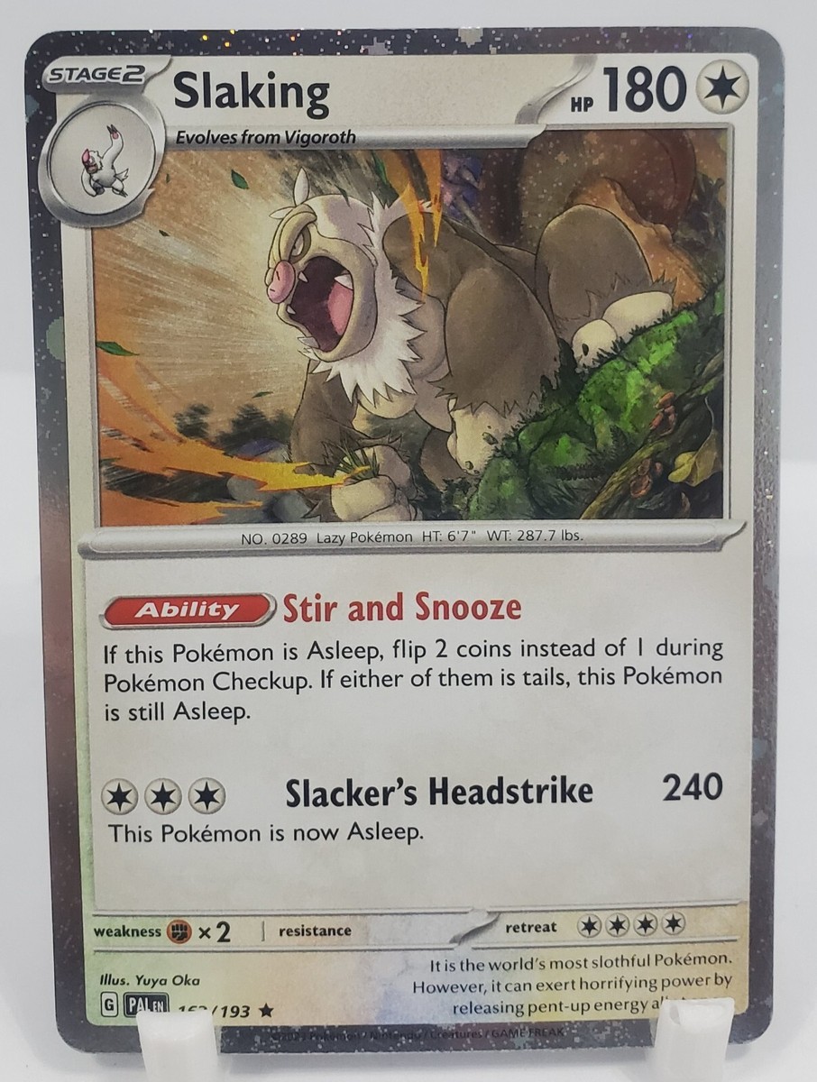 2x🌀Slaking 162/193 Pokemon Paldea Evolved Cosmos Holo Swirl Rare
