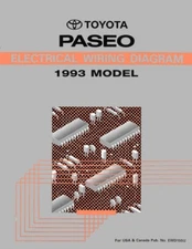 1993 Toyota Paseo Wiring Diagrams Schematics Layout Factory OEM