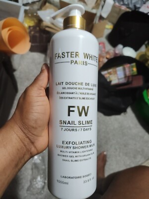  FASTER WHITE Paris Snail Slime Super Whitening  Shower Gel 1000mlx 1