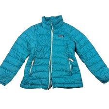 Patagonia Teal Kids Down Sweater Jacket, Size 8