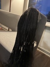 24 Brazilian Virgin Human Hair Full Lace Wig 1B 150 Density Braided Lace